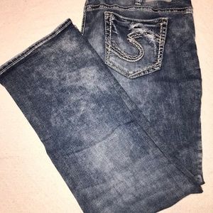 Silver Jeans - Aiko Mid Boot Acid Wash - Size 24